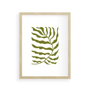 Plakat w ramie 30x40 - Rytmy Chaosu - roślina, gałązka - rama drewno