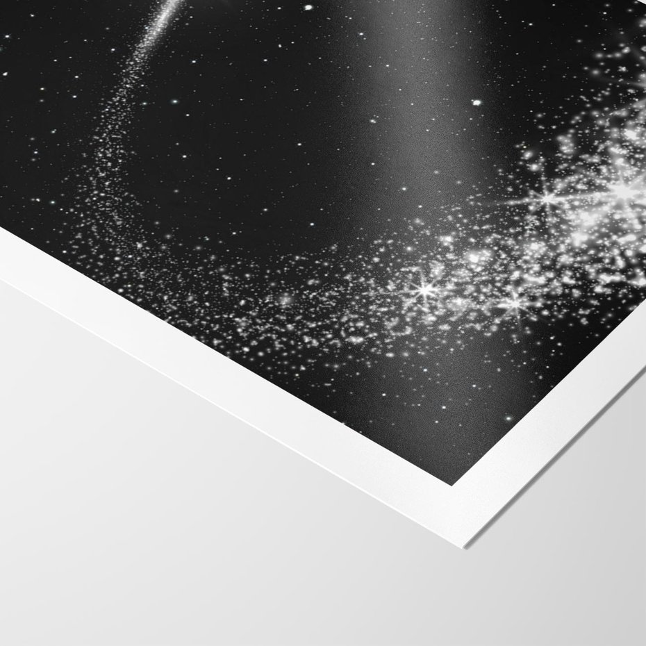 Plakat bez ramy 50x70 - Kometa wśród gwiazd - kometa, gwiazdy