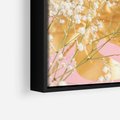 Obraz w ramie 50x50 - : Elegancja w Złocie - złote, liście - rama czarna