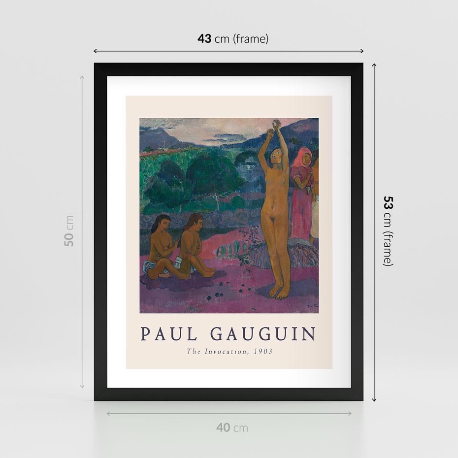 Plakat w ramie 40x50 - Reprodukcja Gauguina: Sztuka Egzotyczna na Plakacie - paul gauguin, plakat - rama czarna