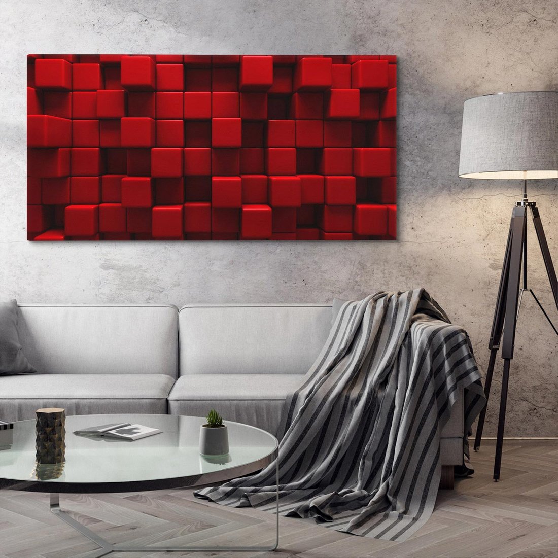 Obraz na płótnie 140x70 - Geometryczne 3D: wizja przestrzeni - geometryczne, 3D