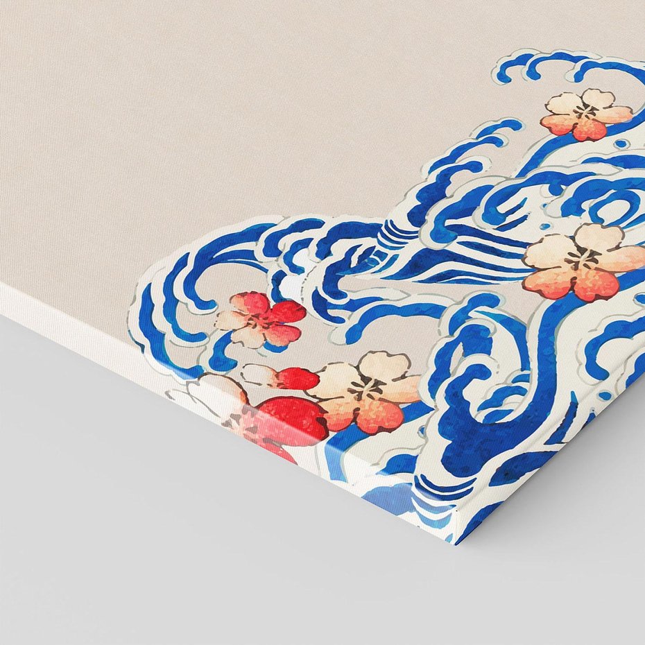 Obraz na płótnie 120x80 - Japońska Harmonia: Falujące Kwiaty - japonia, orientalne kwiaty wiśni