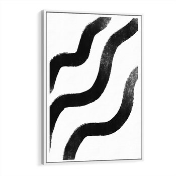 Obraz w ramie 80x120 - Wibracje Plam - abstrakcja, minimalizm - rama biała