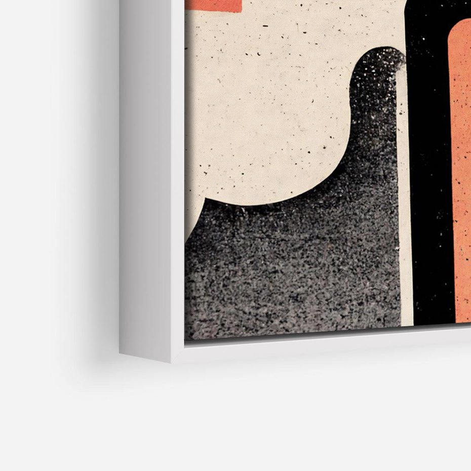 Obraz w ramie 70x50 - Loftowa Harmonia - abstrakcja, styl loftowy - rama biała