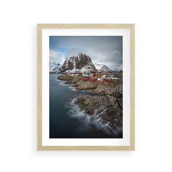 Plakat w ramie 40x50 - Skandynawia - górska odsłona - Skandynawia, góry - rama drewno
