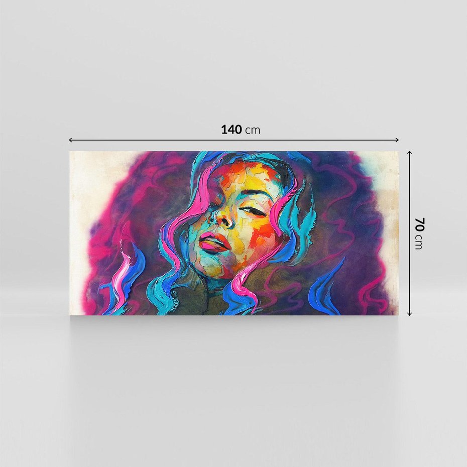 Obraz na płótnie 140x70 - Bujna Ekspresja - grafika komputerowa, przypomina obraz olejny