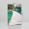Obraz na płótnie 70x100 - Most nad skalistymi wodami - most, woda