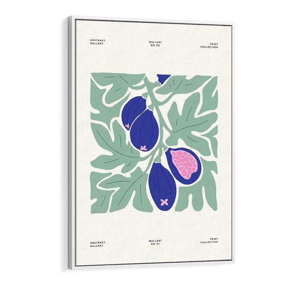 Obraz w ramie 50x70 - Symfonia Przestrzeni - figi, plakat - rama biała