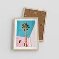Plakat w ramie 30x40 - Palma w Miami - palma, miami - rama drewno