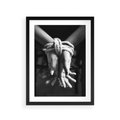 Plakat w ramie 30x40 - Splątane Uczucia - czarno biała fotografia, artystyczna - rama czarna