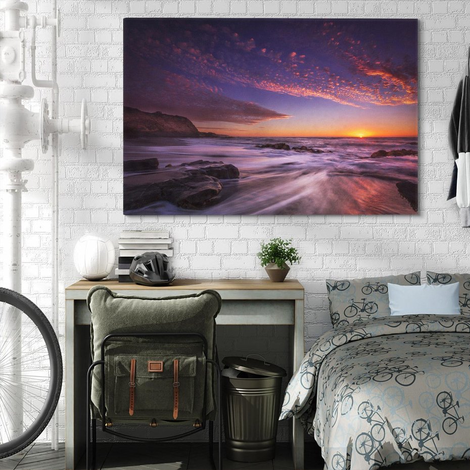 Obraz na płótnie 70x50 - Spojrzenie w głąb duszy - zachód słońca, zmierzch