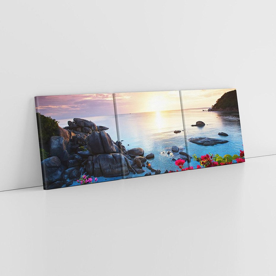 Obraz na płótnie 120x40 - Rajskie plaże Tajlandii - Tajlandia, plaża