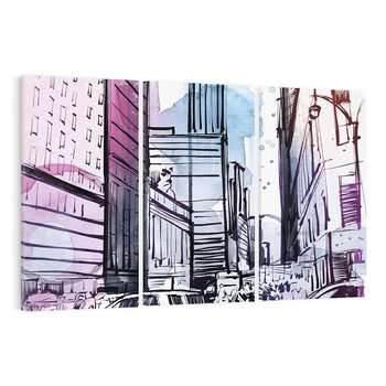 Obraz na płótnie 120x80 - Miasto ożywione pulsującym życiem - szkocja, miasto