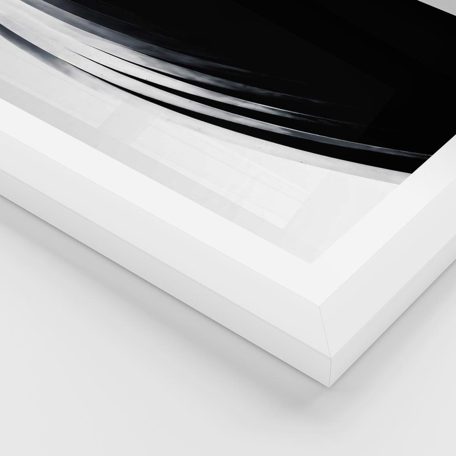 Plakat w ramie 30x40 - Awangarda w Kontraście - architektura, nowoczesne formy - rama biała