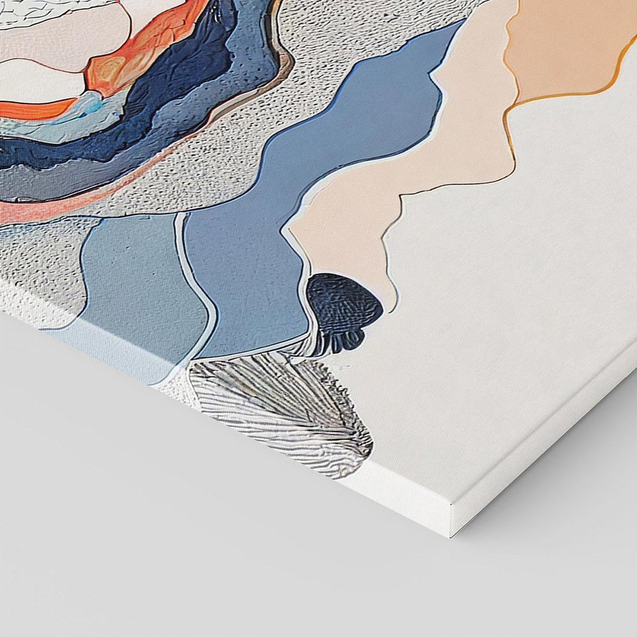 Obraz na płótnie 80x120 - Dynamiczne Góry - akwarelowe graficzne góry, krajobraz