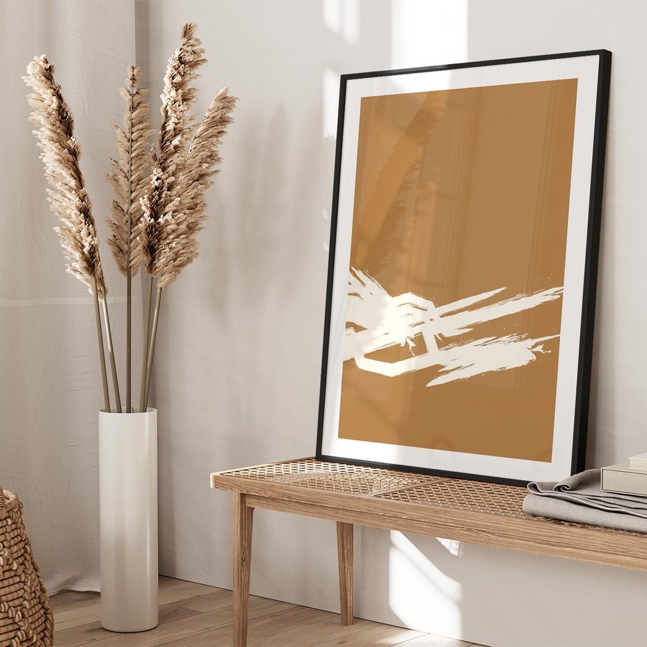 Plakat bez ramy 21x30 - Taniec Energii - abstrakcyjne kreski, maźnięcia