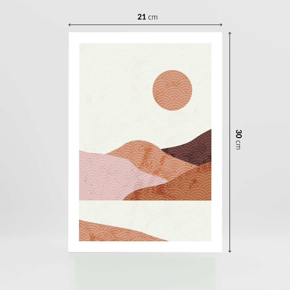 Plakat bez ramy 21x30 - Górskie Wzory - nowoczesna sztuka, góry