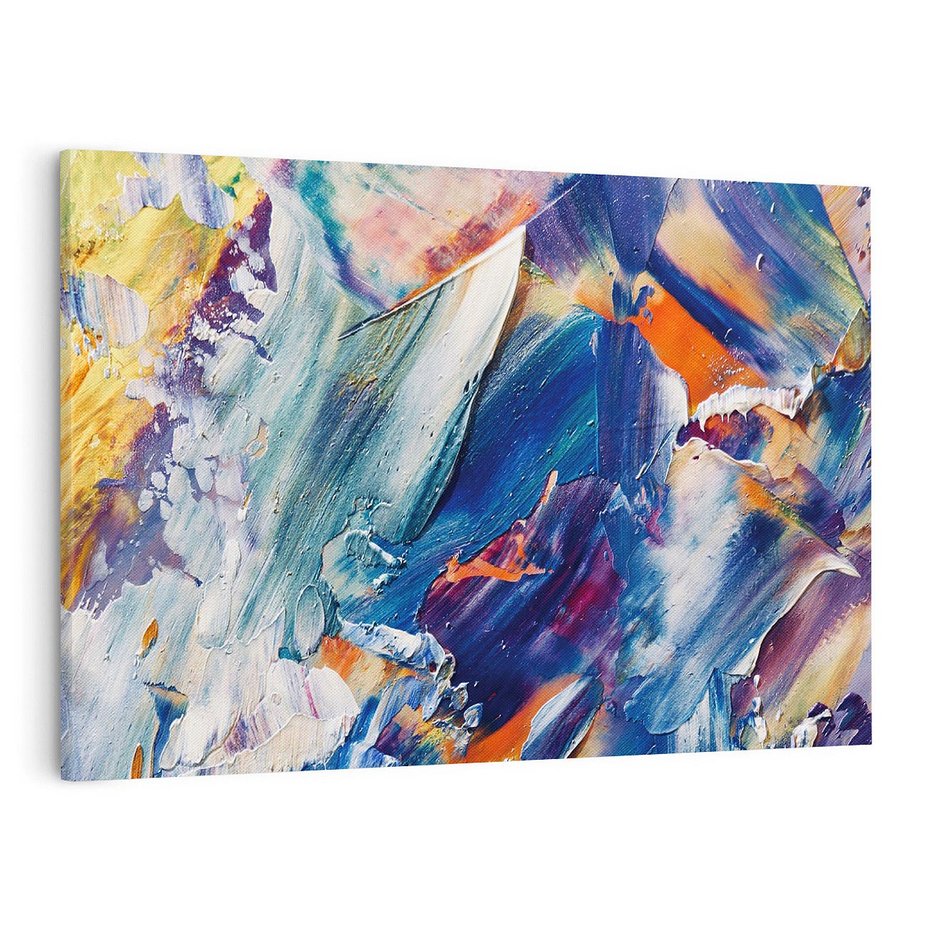 Obraz na płótnie 70x50 - Rytmy ukrytych pragnień - chaos i abstrakcja, plamy koloru