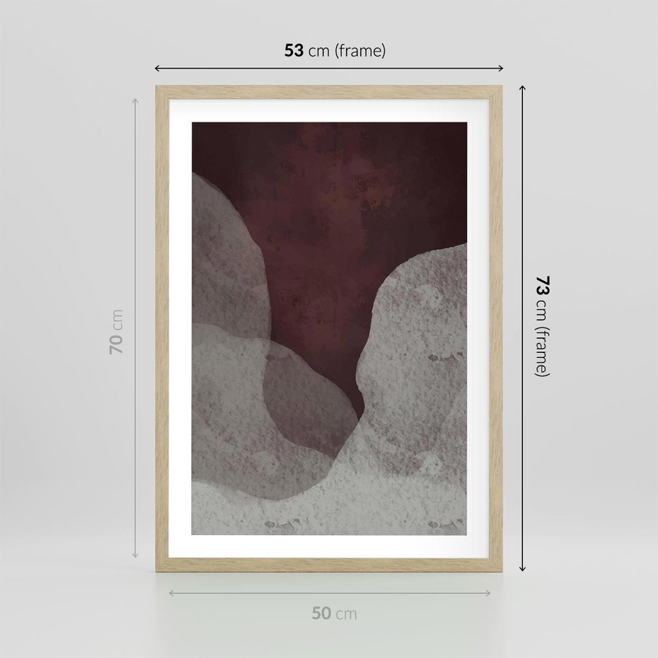 Plakat w ramie 50x70 - Zaklęte Zaburzenia - mroczny plakat, nowoczesne wnętrza - rama drewno