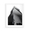 Plakat w ramie 50x70 - Falowany Wieżowiec na Fotografii - architektura, falowany wieżowiec - rama biała