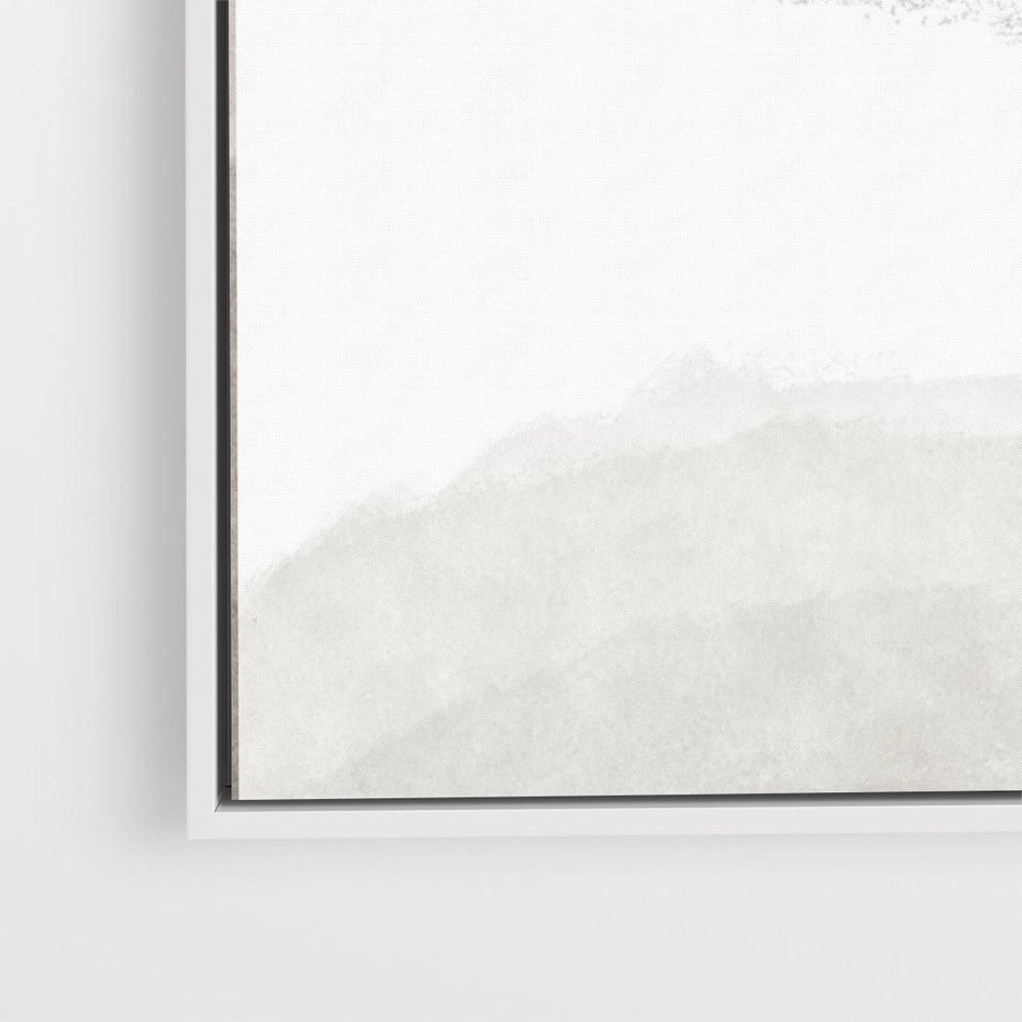 Obraz w ramie 80x80 - Impresje Energii - rozmyte cienie, abstrakcja - rama biała