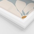 Plakat w ramie 40x50 - Pastelowe Marzenia Kwiatów - kwiaty, nowoczesne i minimalistyczne - rama biała
