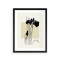 Plakat w ramie 30x40 - Rozkwitające w konturach - irys, kwiaty - rama czarna