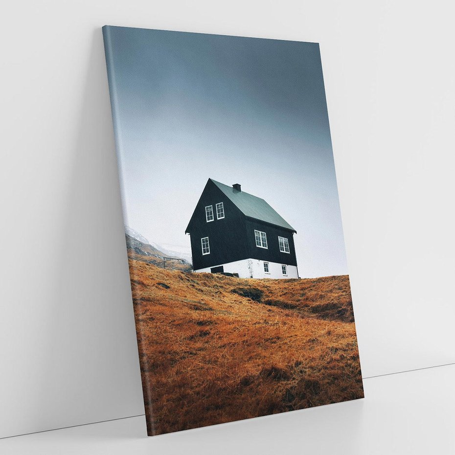 Obraz na płótnie 50x70 - Ciepło i Przytulność - skandynawski, domek