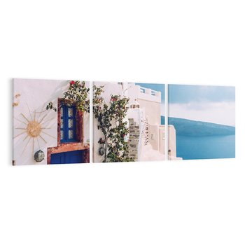 Obraz na płótnie 120x40 - Urok Greckiej Wyspy - Santorini, Grecja
