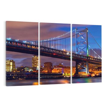 Obraz na płótnie 120x80 - Filadelfia: most nad zachodem słońca - Filadlefia, USA