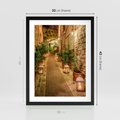 Plakat w ramie 30x40 - Perspektywa Uliczki Miejskiej - uliczka, perspektywa - rama czarna