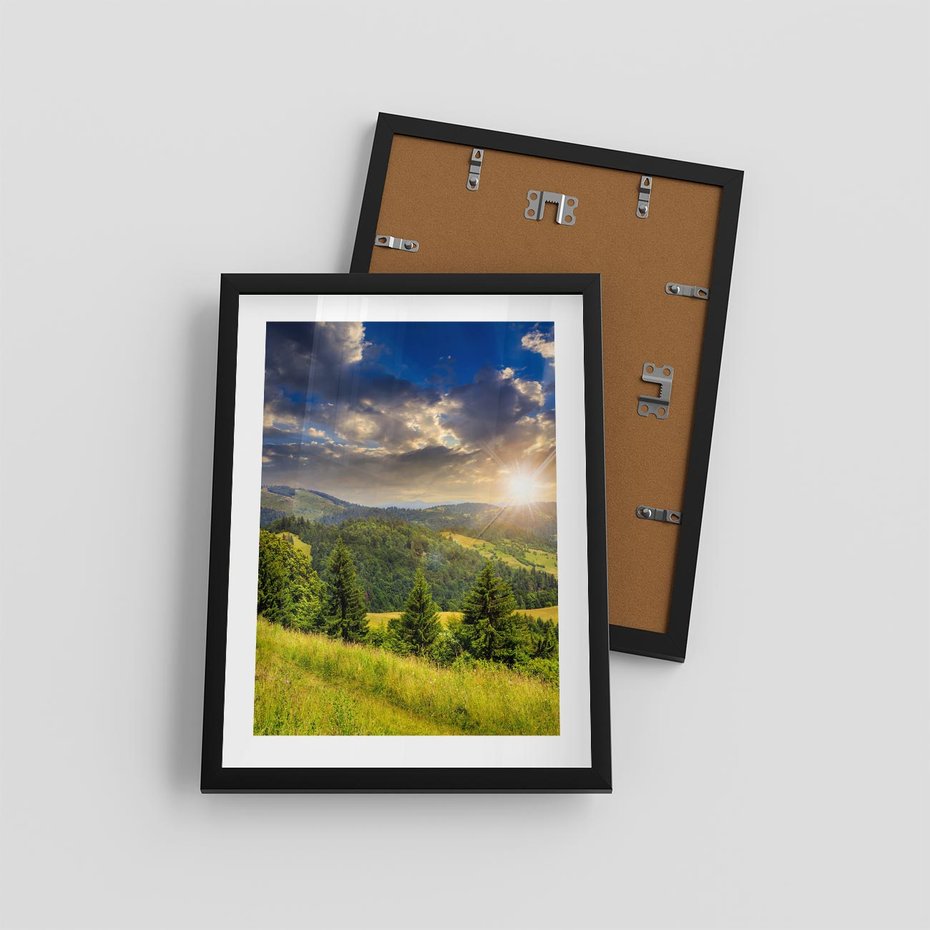 Plakat w ramie 30x40 - Pejzaż w perspektywie - pejzaż, perspektywa - rama czarna