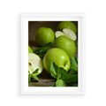 Plakat w ramie 40x50 - Jabłkowa kolorystyka - jabłka, owoce - rama biała
