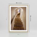 Plakat w ramie 50x70 - Schody Wymiarów - schody, tunel - rama drewno