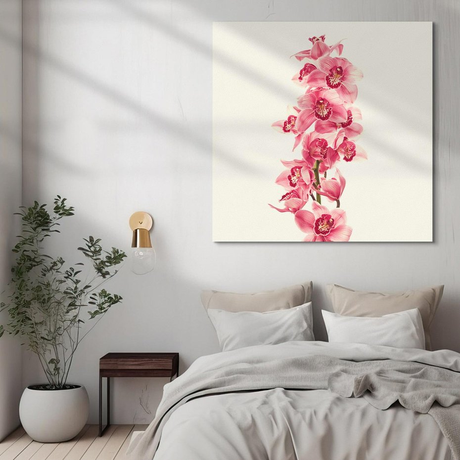 Obraz na płótnie 80x80 - Orchidea w spa - relaks - orchidea, spa