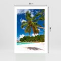 Plakat bez ramy 21x30 - Oaza palm na plaży - palma, plaża