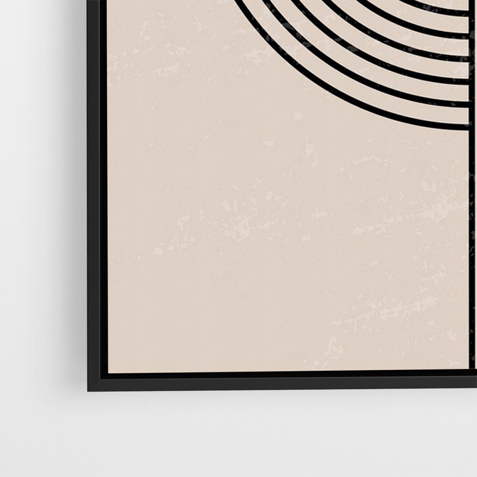 Obraz w ramie 50x70 - Puls Abstrakcji - abstrakcyjne linie, geometria - rama czarna