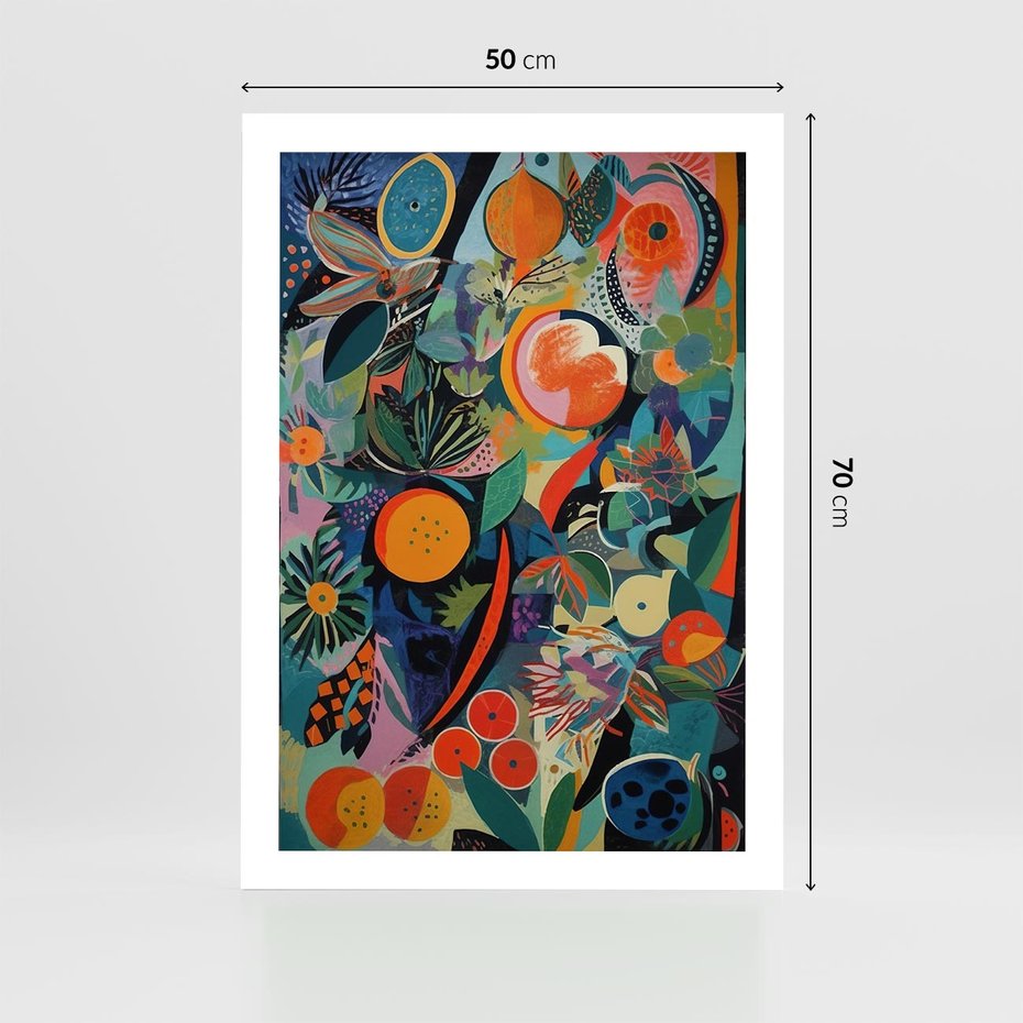 Plakat bez ramy 50x70 - Echa Nietuzinkowych Wzorców - abstrakcyjny obraz olejny, jak picasso