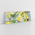 Obraz na płótnie 120x40 - Cytrynowe Orzeźwienie - cytryny, lemoniada