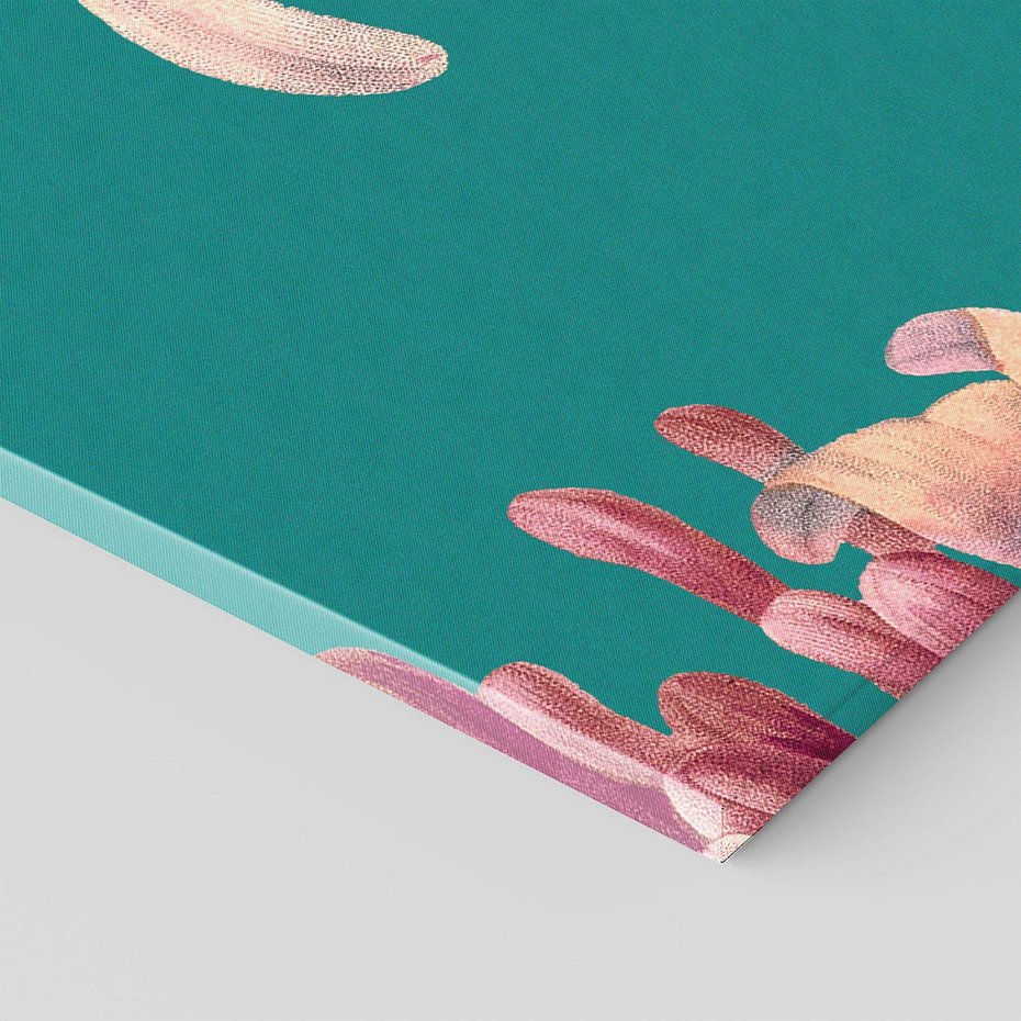 Obraz na płótnie 120x80 - Pejzaż zapomnianych uczuć - grafika w stylu vintage, wielkoformatowe kwiaty