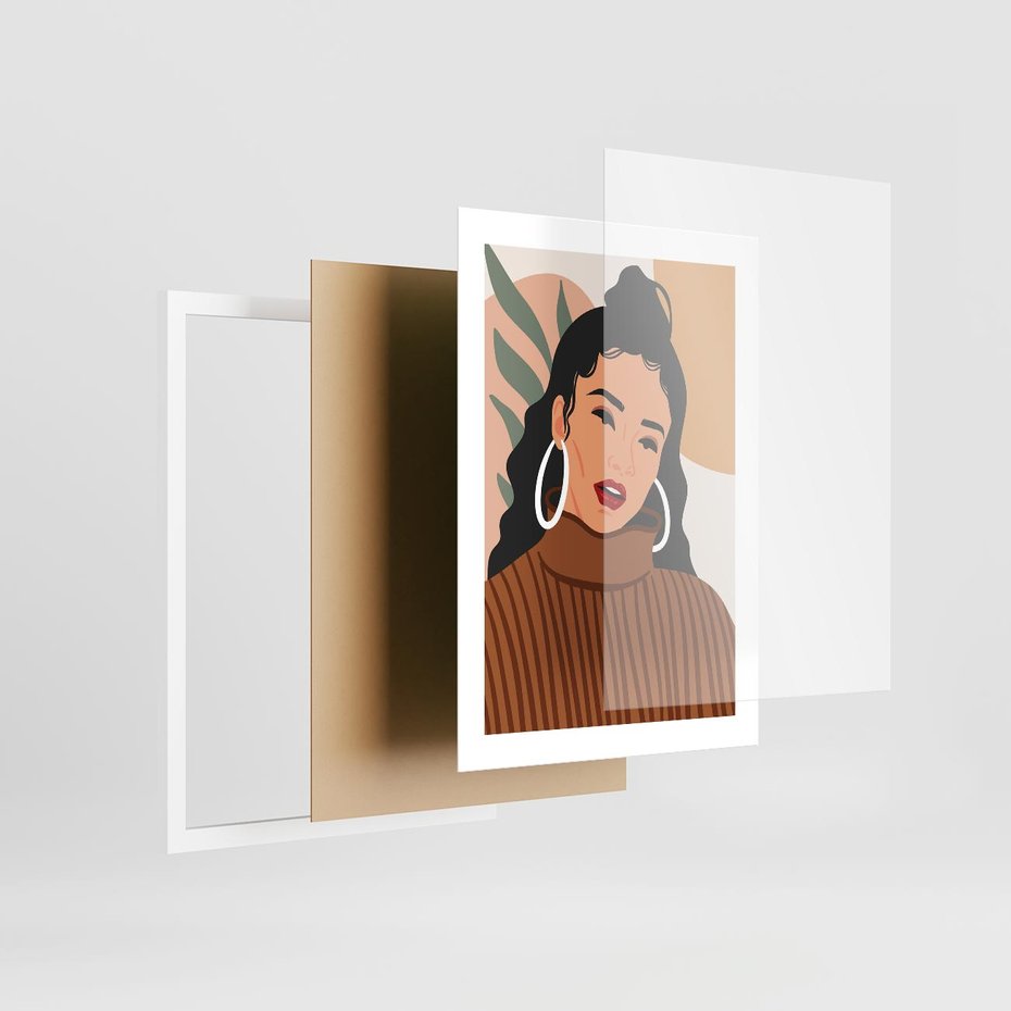 Plakat w ramie 30x40 - Kobiece Wibracje - nowoczesny plakat, styl retro - rama biała