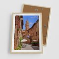 Plakat w ramie 50x70 - Urok włoskich uliczek - włoskie, uliczki - rama drewno
