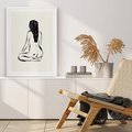 Plakat bez ramy 30x40 - Minimalistyczna Piękność: Kobieta w Sztuce - grafika minimalizm, rysunek kobiety