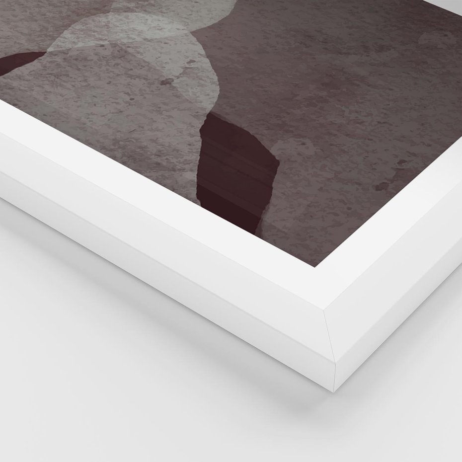 Plakat w ramie 40x50 - Obce Odcienie - mroczny plakat, nowoczesne wnętrza - rama biała