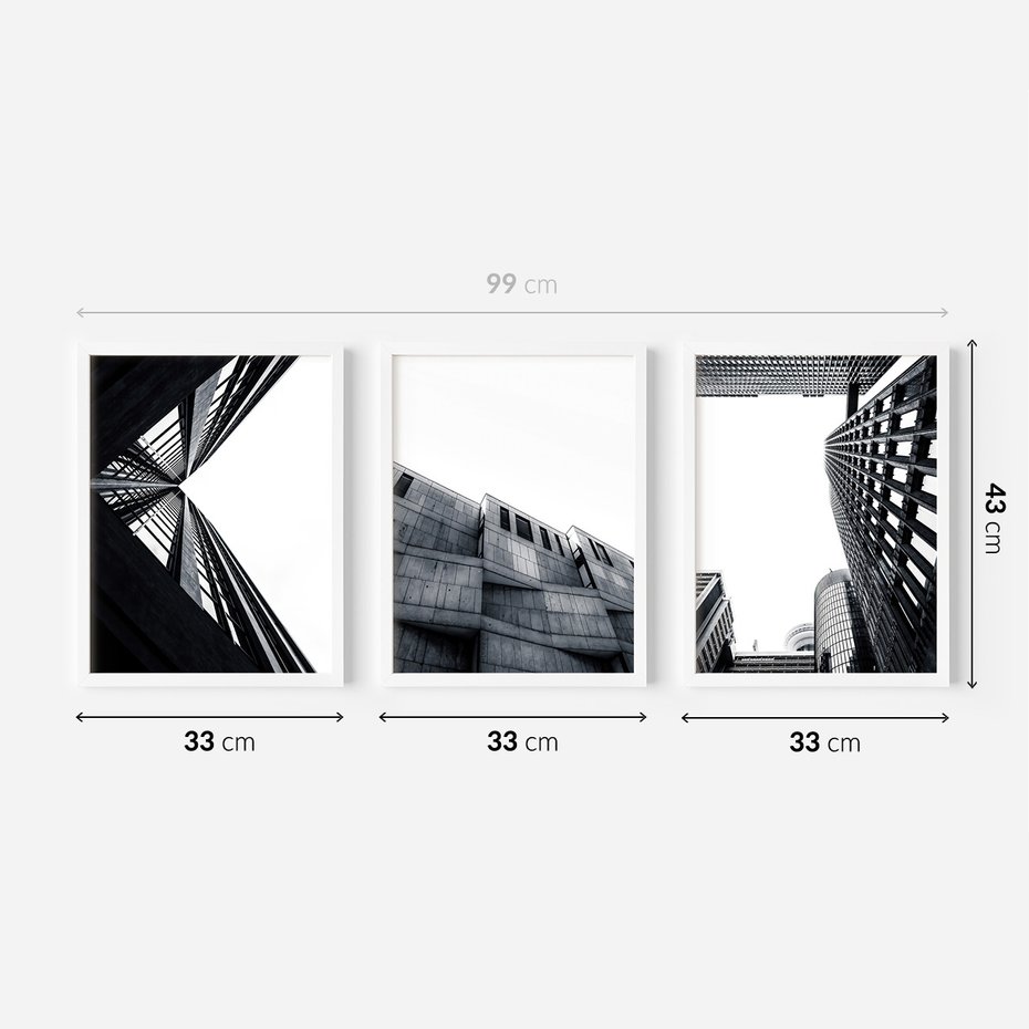 Zestaw obrazy w ramie 30x40 galeria - Miasto, Nowy, Jork, architektura - rama biała