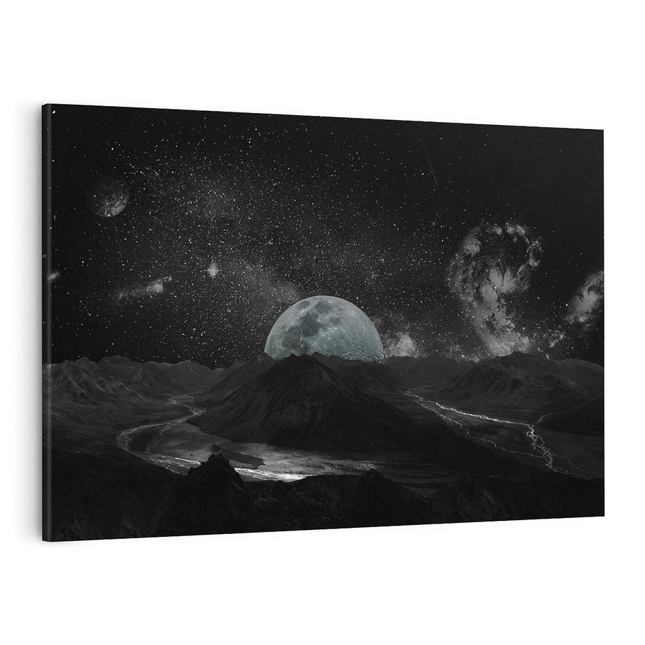 Obraz na płótnie 120x80 - Kosmiczne piękno: ziemia z lotu ptaka - kosmos, ziemia