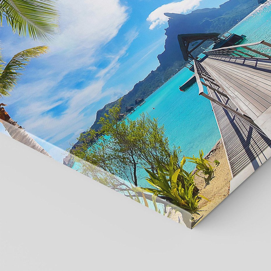 Obraz na płótnie 80x120 - Tropikalne palmy nad oceanem - palmy, ocean