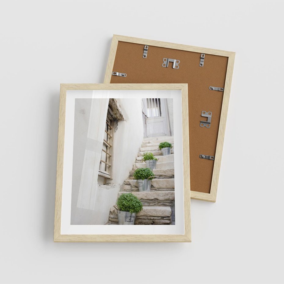 Plakat w ramie 40x50 - Wznoszące się Marzenia - schody, perspektywa - rama drewno