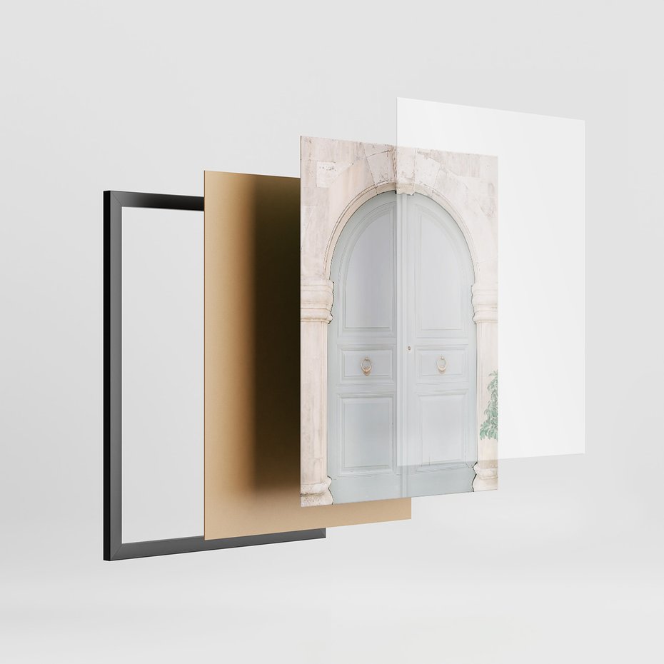 Zestaw obrazy w ramie 30x40 galeria - Podróże, wakacje, typografia, Włochy - rama czarna