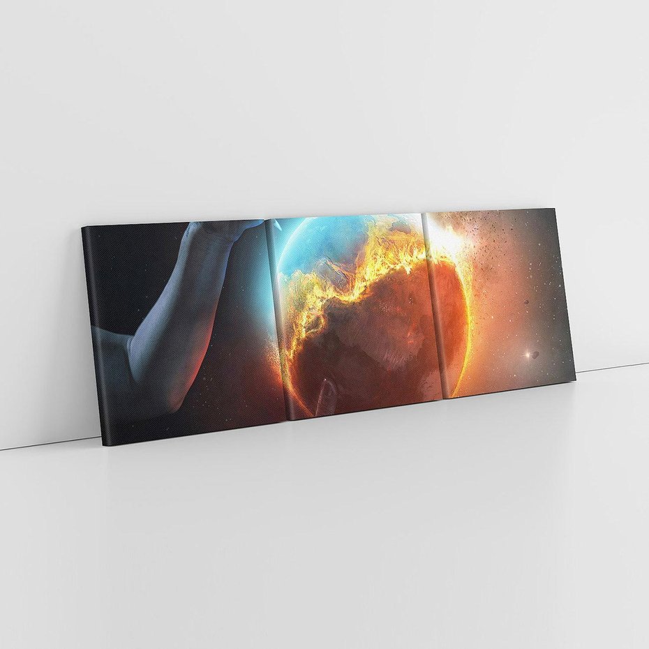 Obraz na płótnie 90x30 - Nieznane przestrzenie - planeta, kosmos